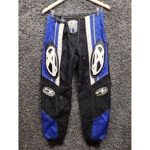 Vintage Answer Edge‎ Motocross Pants 30 Blue Waterproof Coated Y2K Dirt Bike
